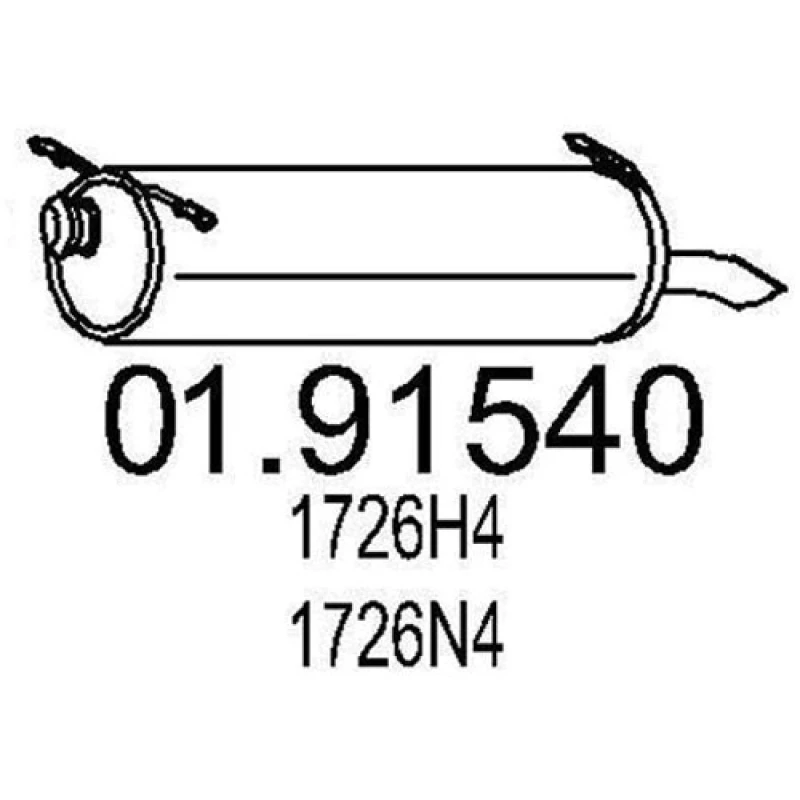 Image of MTS 01.91540 Rear silencer End Silencer (3437)