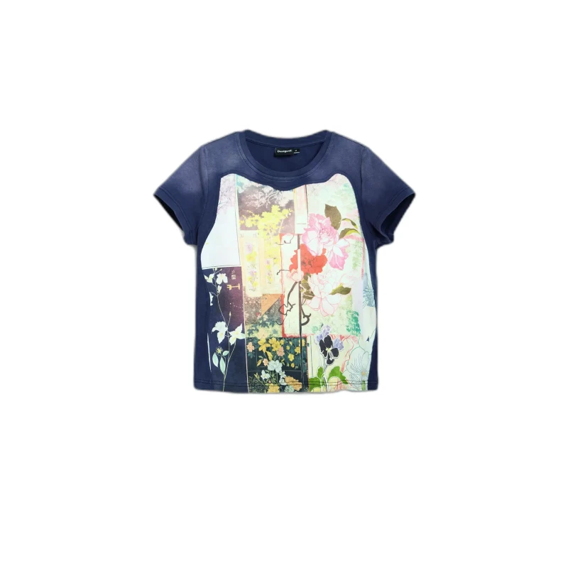 Image of Desigual Womens T-Shirt Desigual Airy Noir Female XL