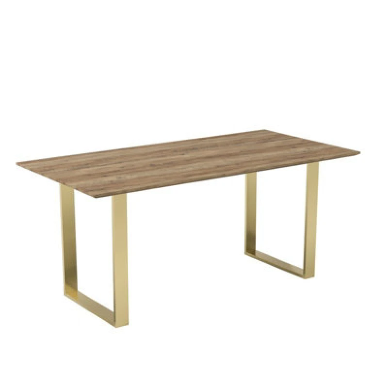 Image of LPD Antibes Dining Table - Mdf - L180 X W90 X H76cm - Russet/gold