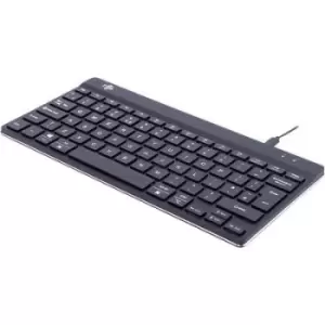 image of R-GO Tools Compact Break (RGOCOUKWDBL) Corded Keyboard English (UK), QWERTY, Windows Black