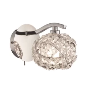 Image of Talia 1 Light Wall Chrome, Crystal (K5) Detail, G9