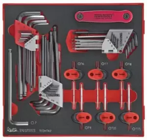 Image of Teng Tools TEDHT42 42 Piece EVA Hex And TX Key Set
