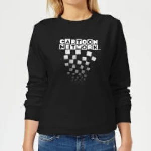 Image of Cartoon Network Logo Fade Womens Sweatshirt - Black