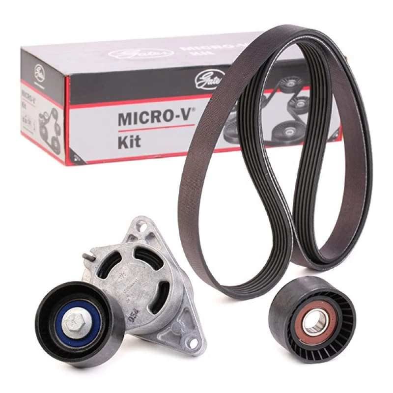 Image of GATES K046PK1795 V-ribbed belt set Micro-V Stretch Fit V-Ribbed Belt Set (542)