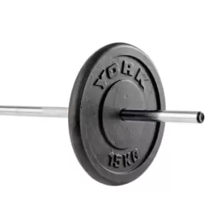 Image of York 1 x 15kg Cast Iron 1" Weight Plate