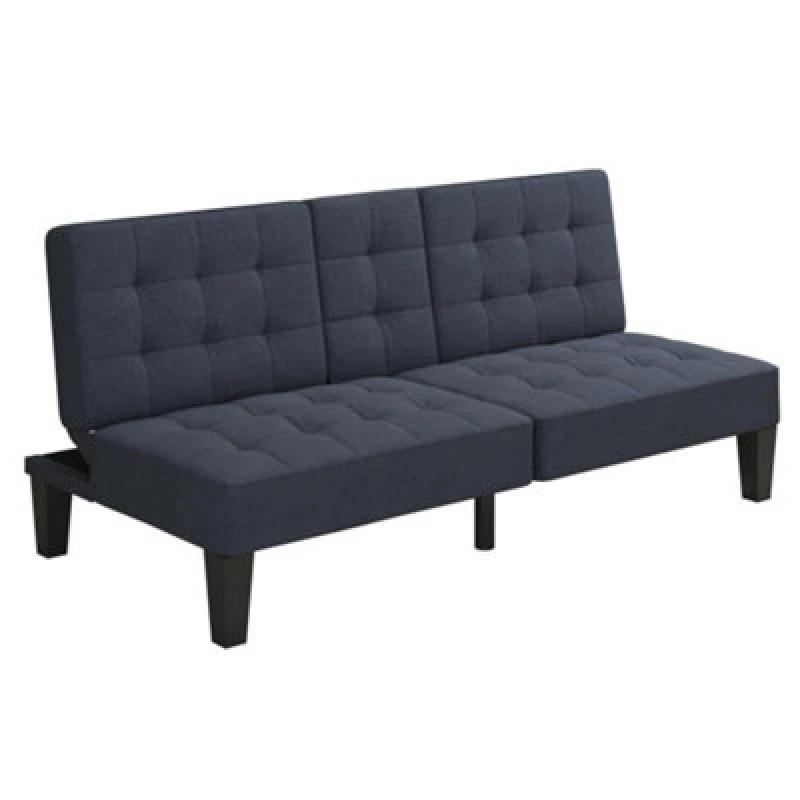 Image of Dorel Adalynn Convertible Futon Blue Linen, Blue 2288629QEUK