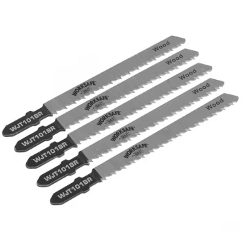 Image of Worksafe WJT101BR Jigsaw Blade Wood & Plastics 75mm 10tpi - Pack of 5