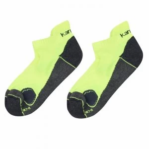 image of Karrimor 2 Pack Running Socks Mens - Fluo Yellow