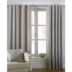 Image of Riva Home Atlantic Eyelet Ringtop Curtains (117 x 183cm) (Natural) - Natural