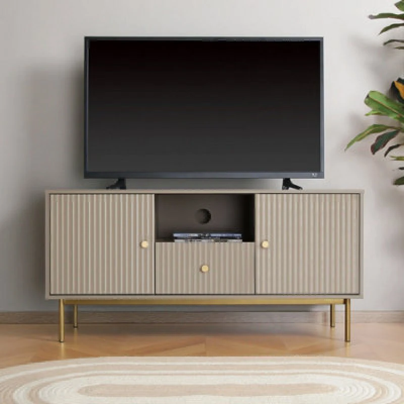 Image of Home Garden Direct Devon - Modern TV Unit - Grey Grey Unisex