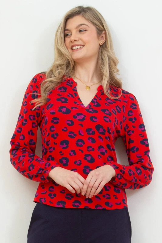 Image of Kite Womens Swyre Jersey Top in Red Size: 8 Red Female 8