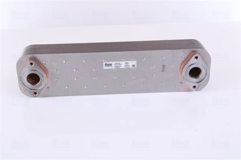 Image of NISSENS 91134 Oil Cooler without filter, without gaskets/seals Steel Oil Cooler,engine oil (469)