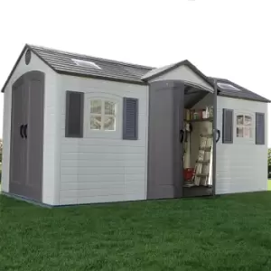 Image of 15' x 8' Lifetime Dual Entrance Plastic Shed (4.47m x 2.34m)