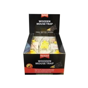 image of Rentokil Wooden Mouse Trap (Bulk Pack 30)