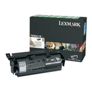 image of Lexmark T650A11E Black Laser Toner Ink Cartridge