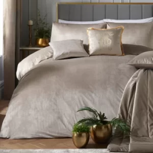 Image of Laurence Llewelyn-Bowen Montrose Linen Duvet Cover and Pillowcase Set Beige