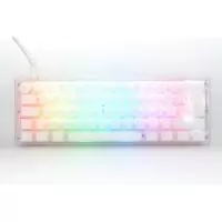 image of Ducky One 3 Aura Mini 60% Mechanical Gaming Keyboard White Frame UK Layout Cherry Red Switch