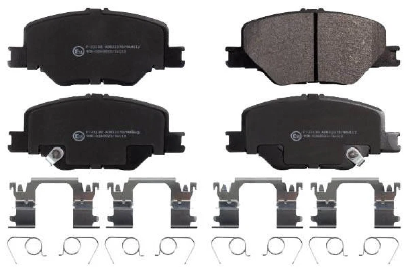 Image of Blue PRINT ADW194219 Brake pad set Front Axle, with acoustic wear warning, with fastening material Brake Pad Set,disc brake (402)