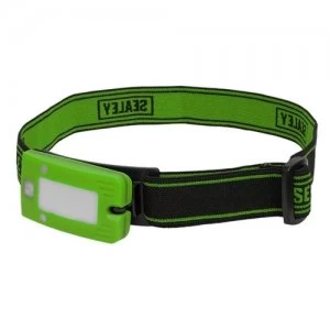 image of Sealey 2W COB LED Auto Sensor Rechargeable Head Torch - Green