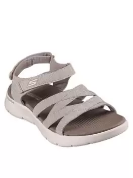 Image of Skechers Go Walk Flex Sandal, Brown, Size 3, Women