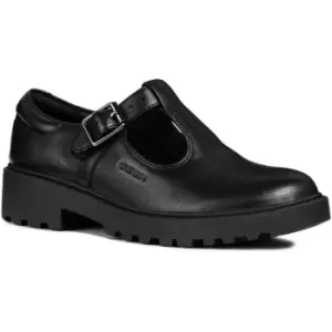 Image of Geox Girls J Casey G. E Buckle Leather Mary Jane Shoes UK Size 11.5 (EU 30)