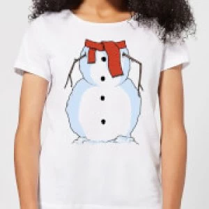Image of Snowman Womens T-Shirt - White - 3XL