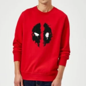 Image of Marvel Deadpool Splat Face Sweatshirt - Red - L