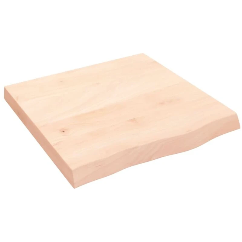 Image of Vidaxl Table Top 60X60X(2-6) Cm Untreated Solid Wood Oak, Brown 3156289