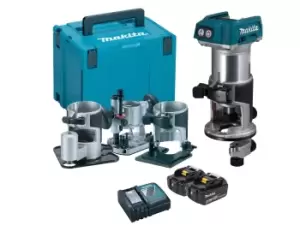 image of Makita DRT50RTJX3 18V 2x5Ah BL Router/Trimmer