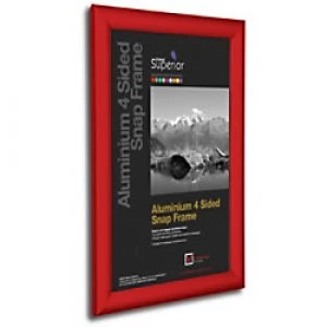 Image of Stewart Superior Wall Mountable Snap Frame A1 650 x 12 x 900 mm Red