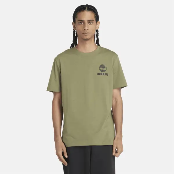 Image of Timberland - Graphic T-Shirt for Men in Green, Man, Green, Size: S