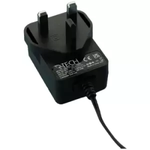 image of R-TECH 857078 AC/DC Adapter 12dc 1amp UK Plug Top