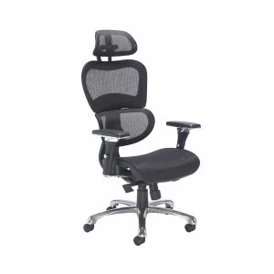 image of TC Office Chachi Split Back Ergonomic Mesh Chair, Black