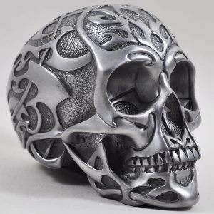 Image of Celtic Tribal Silver Skull Design 2 (Medium)