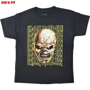 Image of Iron Maiden - Big Trooper Head Kids 11 - 12 Years T-Shirt - Black