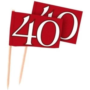 Image of 40th Birthday/Anniversary Party Pickers (Red)