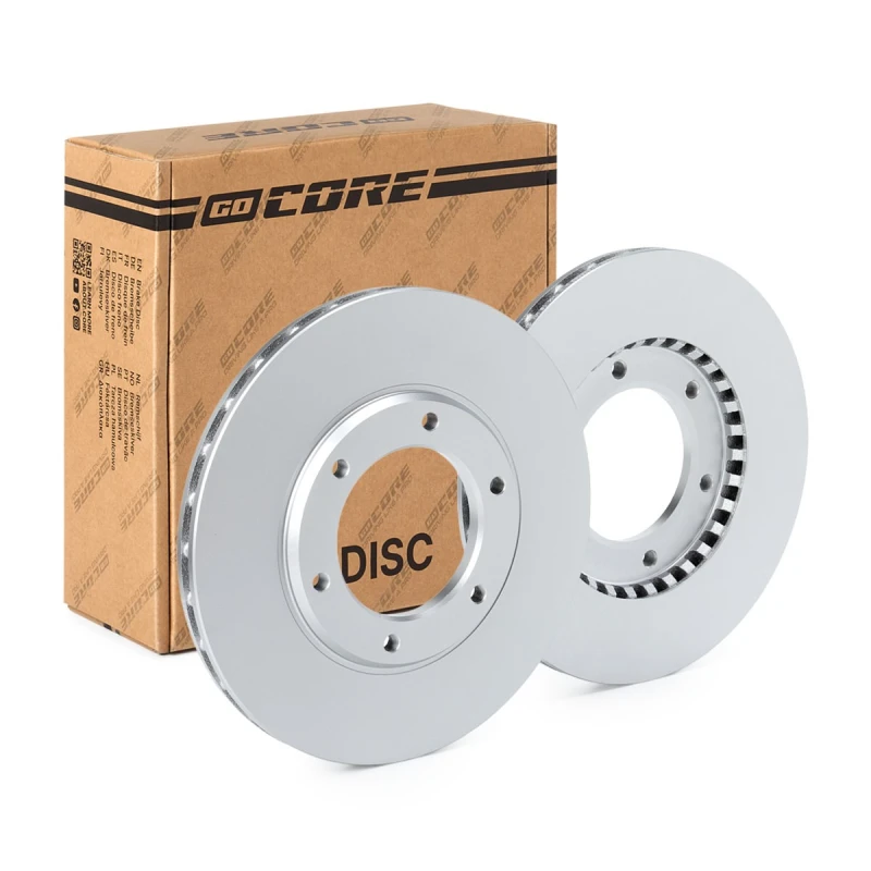 Image of goCORE GCH20612 Brake disc Front Axle, Vented, Cast Iron, Coated, without bolts/screws Cast Iron Brake Disc (82)