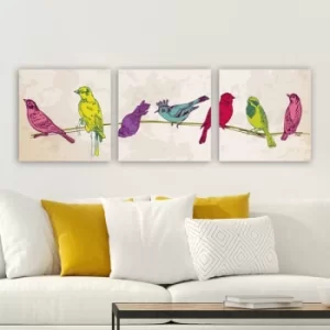 Image of DRPRC27 Multicolor Decorative Canvas Painting (3 Pieces)