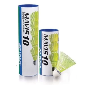 Image of Yonex Mavis 10 Shuttles (Tube of 3) Yellow