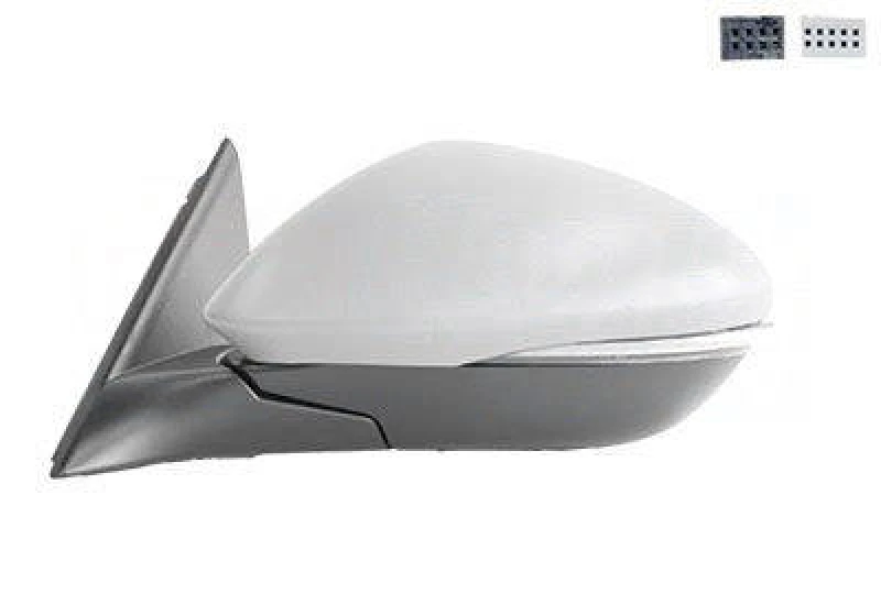 Image of VAN WEZEL 0125807 Wing mirror * HAGUS * Left, Heatable, primed Outside Mirror (50)