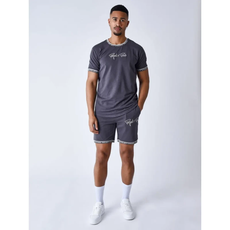 Image of Project X Paris Embroidered logo T-Shirt Project X Paris Bleu Male XS