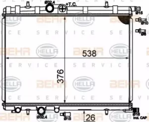 Image of Radiator Heat Exchanger 8MK376718-054 by BEHR
