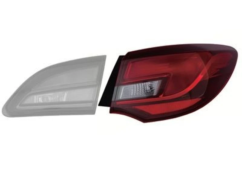 Image of VAN WEZEL 3725932 Rear light Outer section, without bulb holder, Right Combination Rearlight (391)