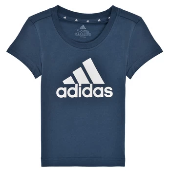 Image of adidas G BL T Girls Childrens T shirt in Blue / 4 years,4 / 5 years,11 / 12 years,13 / 14 years,5 / 6 years,9 / 10 years,8 / 9 ans,14 / 15 ans