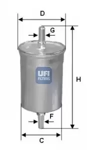 Image of 31.718.00 UFI Fuel Filter Petrol