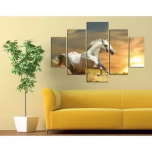 Image of ST076 Multicolor Decorative MDF Painting (5 Pieces)