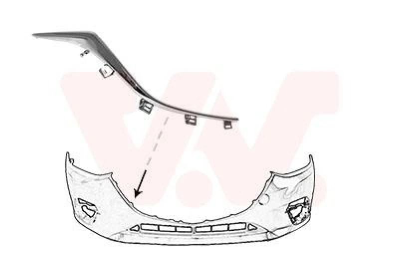 Image of VAN WEZEL Bumper cover VAN WEZEL 2744582