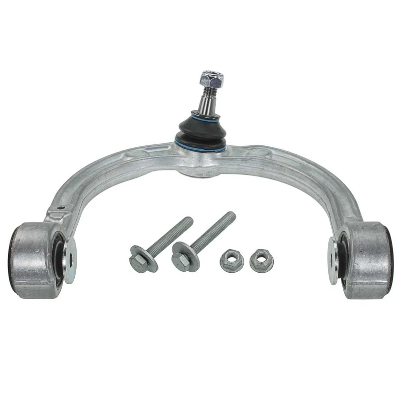 Image of MEYLE 016 050 0000/S Suspension arm Control Arm, Aluminium, Original Quality, Upper, with rubber mount, with fastening/mounting material Aluminium Tra
