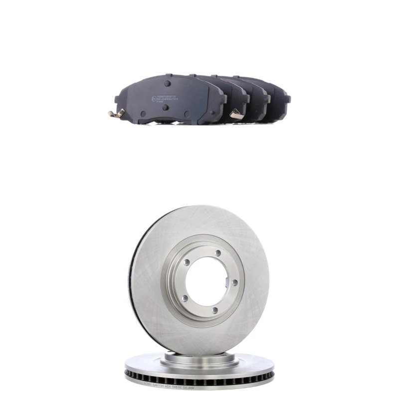 Image of RIDEX 3405B2835 Brake disc and pads set Front Axle, Brake Disc Type: Vented, with acoustic wear warning Brake Set,disc brakes (3405)