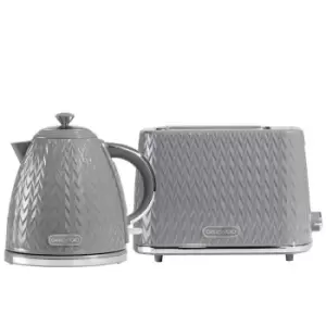 Image of Daewoo SDA2390DS Argyle 1.7L Jug Kettle & 2 Slice Toaster Set